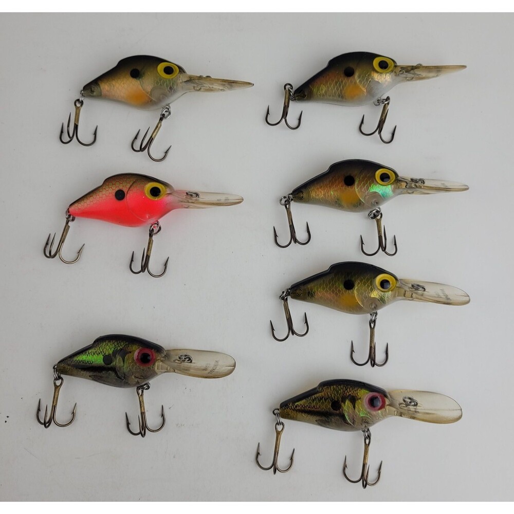 Lot Of 7 Storm Pre Rapala Lightnin Shad Fishing Lures Discontinued